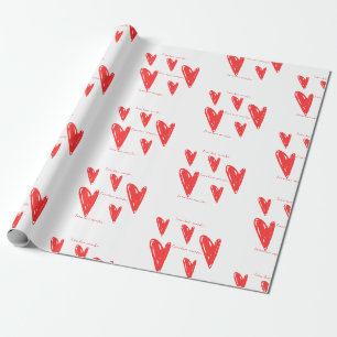 Tweelingen hebben meer leuke rode harten cadeaupapier