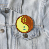 Tweelingen & Houten Slang Ronde Button 7,6 Cm (In situ)