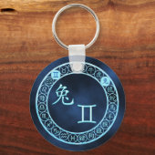 Tweelingen/konijn Sleutelhanger (Voorkant)