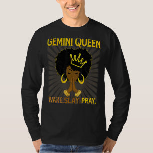 Tweelingen Koningin Astrologie Zodiac Teken Horosc T-shirt