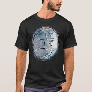 Tweelingen Maan Teken Astrologie Boho Hippie Zodia T-shirt