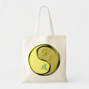 Tweelingen & metalen hond tote bag