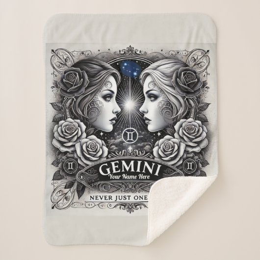 Tweelingen "Never Just One Thing" Sherpa Blanket Sherpa Deken (Voorkant)