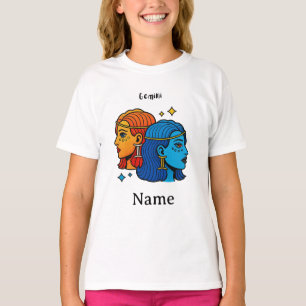 Tweelingen Sterrenbeeld Pop Art - Retro Hemelse Tw T-shirt