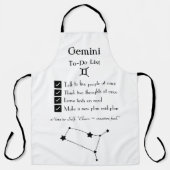 Tweelingen – takenlijst schort (Voorkant)