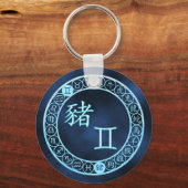 Tweelingen/Varkens Sleutelhanger (Voorkant)