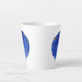 Tweelingen Waterverf Nacht Sky Constellation Zodia Latte Mok (Voorkant)