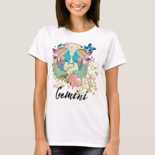 Tweelingen Zodiac Teken Horoscoop Astrologie Vrouw T-shirt