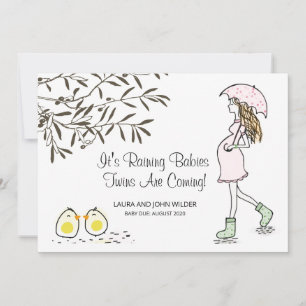 Tweelingen Zwangerschap Zwangere moeder met baarmo Aankondiging