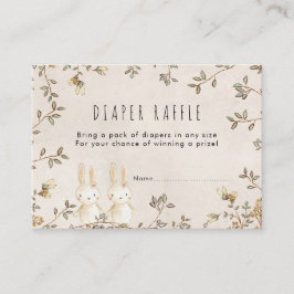 tweelingensnop floral Diaper omhullingskaart Raffl Informatiekaartje