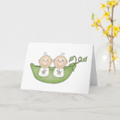 Tweelingerwten in een Pod Kaart (Gele Bloem)