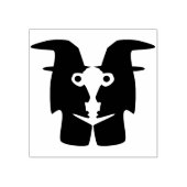 tweelingheks kunststempel 	rubberstempel (Afrduk)