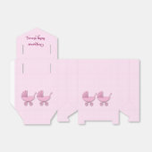 Tweelingmeisjes Polka dots - gunst box Bedankdoosjes (Uitgevouwen)