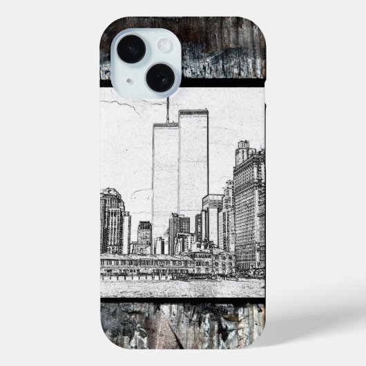 Tweelingtorens Case-Mate iPhone Case (Achterkant)