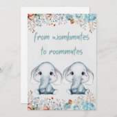 Tweelingverjaardag Feestdagenkaart (Voorkant / Achterkant)