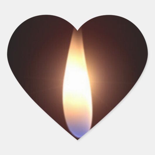 Tweelingvlam hart Valentijnsdag Hart Sticker (Voorkant)