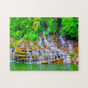 Tweelingwatervallen Tennessee. Legpuzzel