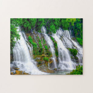 Tweelingwatervallen Tennessee. Legpuzzel