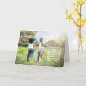 Tweelingzuster's verjaardag voor altijd zijwaarts kaart (Gele Bloem)