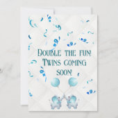 Tweelingzwangerschap verdubbelt de blijdschap kaart (Voorkant)