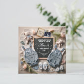 Tweelingzwangerschapsaankondiging | Verwachte twee Aankondiging (Staand voorkant)