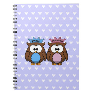 tweeluinprinses en prins notitieboek