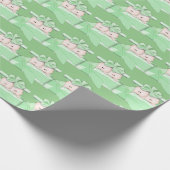 Tweelunisex baby- verpakkingspapier, groen cadeaupapier (Hoek)