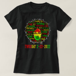 Tweemaal daags Dinsdag 2/22/2022 Zwarte Geschieden T-shirt