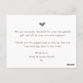 Tweemaal de liefde, geboortekaarten voor tweelingb briefkaart (Achterkant)