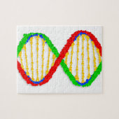 Tweemaal DNA-strengen Legpuzzel (Horizontaal)