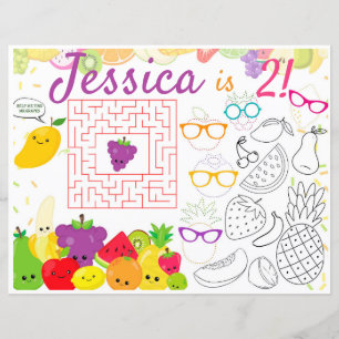Tweemaal Frutti placemats activiteit en kleurstof
