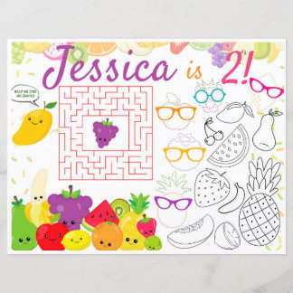 Tweemaal Frutti placemats activiteit en kleurstof
