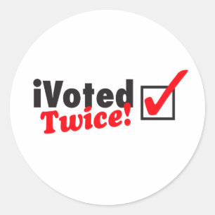 Tweemaal gestemd! Voorzitter kandidaat hier! Ronde Sticker