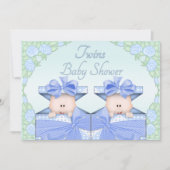 Tweemaal in dozen in Rozen Baby shower met cadeaud Kaart (Voorkant)