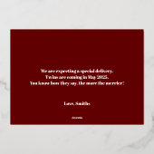 Tweemaal kerstfeestelijke briefkaart Gold (Achterkant)