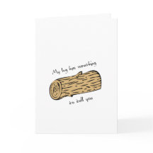 Tweemaal piek log Valentijnsdag kaart