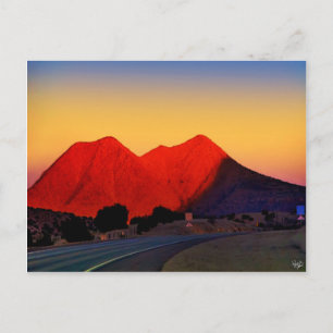 Tweemaal piek of zuster Peaks, Alpine, TX Briefkaart