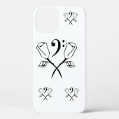 Tweemaal Roos boven Bass Clef Case-Mate iPhone Case (Achterkant)