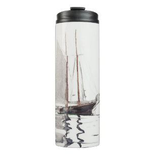 Tweemaster schoener met Dory door Winslow Homer Thermosbeker