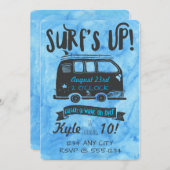 Tween Birthday - Surf Thema Kaart (Voorkant / Achterkant)