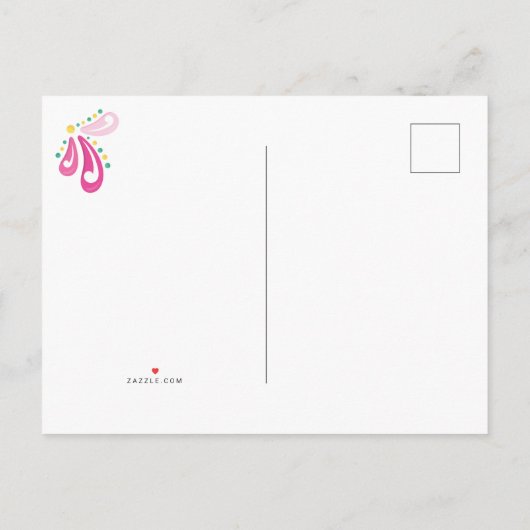 Tween meisje verjaardag uitnodiging (Achterkant)