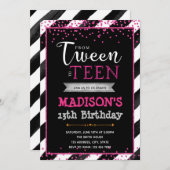 Tween tot tienjarig feest uitnodiging (Voorkant / Achterkant)