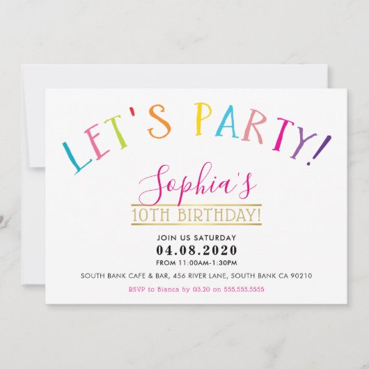 TWEEN VERJAARDAGSFEEST heldere kleuren laten we fe Kaart (Voorkant)