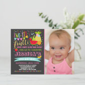 Tweepartijenuitnodiging 2e verjaardag kaart (Staand voorkant)