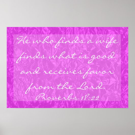 tweeslachtig, hij vindt een vrouw Proverbs 18:22 Poster (Voorkant)