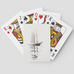 Tweesmasted Schooner met Dory door Winslow Homer Pokerkaarten