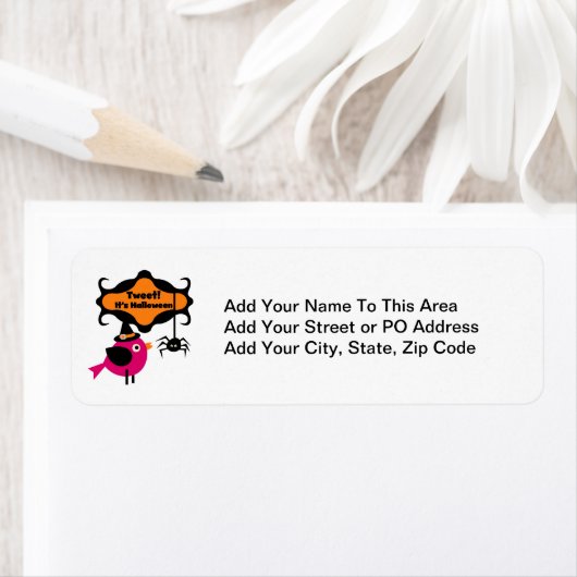 Tweet Halloween T-shirts en Gifts Etiket (Insitu)