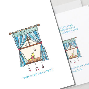 Tweet Heart Bird Carte Saint Valentin