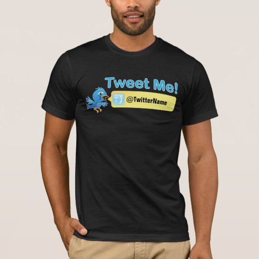 Tweet me! Meer volgers.  Twitter T-shirt (Voorkant)