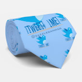 Tweet me op je twitadres stropdas (Opgerold)